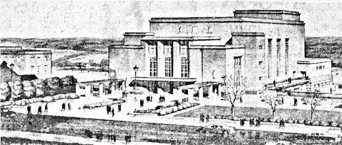 Thr proposed D.H. Lawrence Memorial Hall 